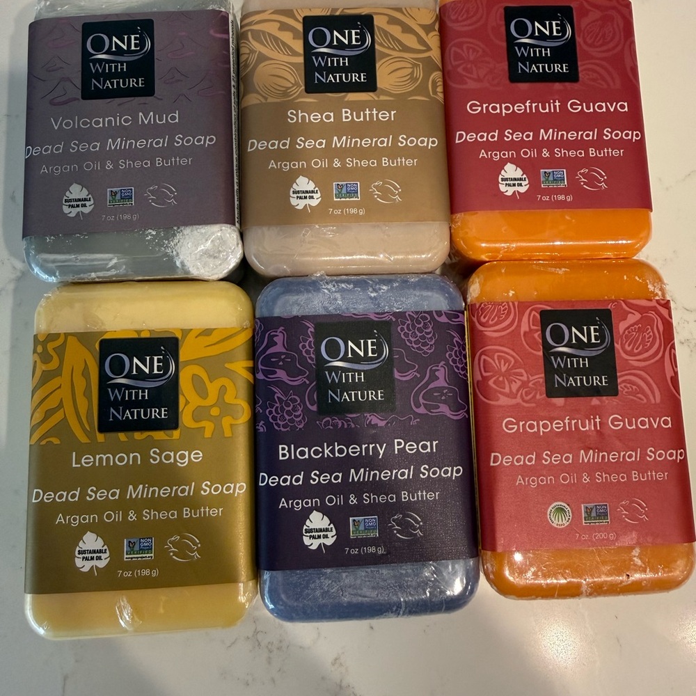 Dead Sea Mineral Soap Bar - Assorted Scents (Purple, Yellow, Orange, Blue, Tan)